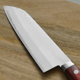 Masutani VG10 Damascus Santoku Knife Sairyu Red