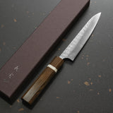 Yoshimi Kato Super Gold 2 Petty Knife 150mm White Ring Minamo