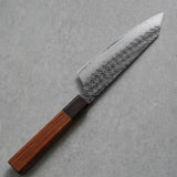 Sakai Takayuki SPG2 Hammered Damascus Wa Kengata Santoku Knife 160mm Rosewood