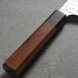Sakai Takayuki SPG2 Hammered Damascus Wa Kengata Santoku Knife 160mm Rosewood