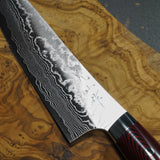 Yuta Katayama Super Gold 2 Damascus Gyuto Chef Knife 180mm Akatsuki