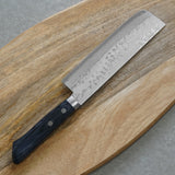 Masutani VG10 Damascus Nakiri Knife Sairyu Blue
