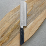 Masutani VG10 Damascus Nakiri Knife Sairyu Blue