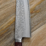 Masutani VG10 Damascus Santoku Knife Sairyu Red