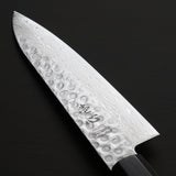 Isshin Hammered 45 Layers Damascus AUS10 Wa Gyuto Chef Knife 180mm