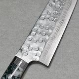 Saji Takeshi SRS13 Hammered Damascus Santoku Knife 180mm Acryl Zebra