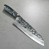 Saji Takeshi SRS13 Hammered Damascus Santoku Knife 180mm Acryl Zebra