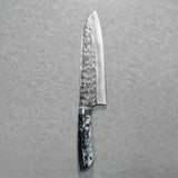 Saji Takeshi SRS13 Hammered Damascus Santoku Knife 180mm Acryl Zebra