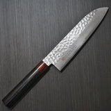 SETO Hammered 33 Layers Nickel Damascus VG10 Santoku Knife 180mm I-5