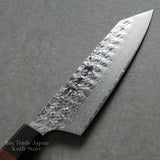Sakai Takayuki SPG2 Hammered Damascus Wa Kengata Santoku Knife 160mm Rosewood