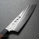Sakai Takayuki SPG2 Hammered Damascus Wa Kengata Gyuto Chef Knife 190mm Rosewood