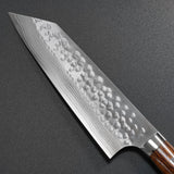 Saji Takeshi SRS13 Hammered Damascus Bunka Knife 180mm Ironwood