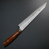 Saji Takeshi SRS13 Hammered Damascus Sujihiki 270mm Ironwood