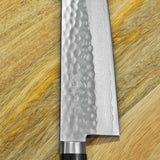 Masutani VG10 Hammered Damascus Santoku Knife Kokuryu Black