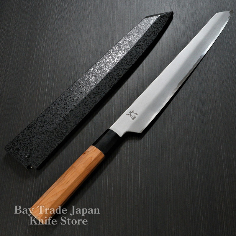 SAKAI TAKAYUKI AOGAMI 2 HOMURA HIEN KENGATA-YANAGIBA KNIFE 300MM