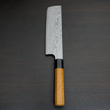 Katayama VG10 Damascus Nakiri Knife 160mm Zelkova