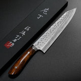 Saji Takeshi SRS13 Hammered Damascus Kiritsuke Gyuto 240mm Ironwood
