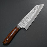 Saji Takeshi SRS13 Hammered Damascus Bunka Knife 180mm Ironwood