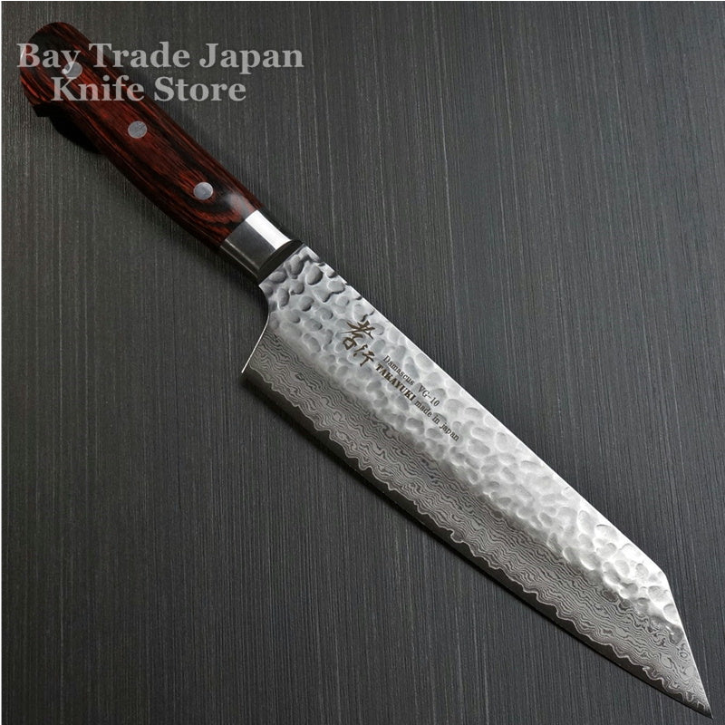 Sakai Takayuki 33-Layer VG10 Damascus Hammered Japanese Chef's Knife SET in Gift  Box (Kengata-Gyuto 190mm - Slicer 240mm - Petty 150mm - Attache Case)