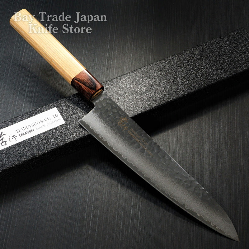 Sakai Takayuki 33-Layer VG10 Damascus Hammered WA Japanese Chef's