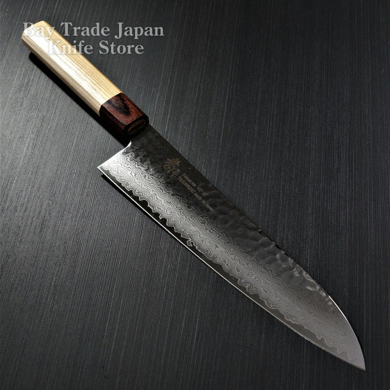 Sakai Takayuki 33-Layer VG10 Damascus Hammered WA Japanese Chef's Knife SET  (Gyuto210mm - Slicer240mm - Petty150mm)