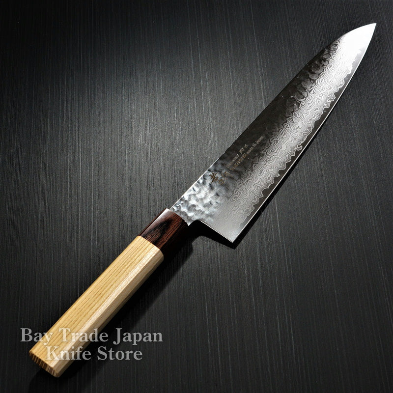 Sakai Takayuki 33-Layer VG10 Damascus Hammered WA Japanese Chef's Knife SET  (Gyuto210mm - Slicer240mm - Petty150mm)