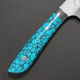 Saji Takeshi SRS13 Hammered Damascus Sujihiki 270mm Blue Turquoise