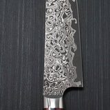 Japanese Yoshimi Kato VG10 Nickel Black Damascus Petty Knife 120mm