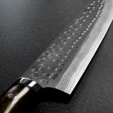Saji Takeshi SRS13 Hammered Damascus Kiritsuke Gyuto 240mm Ironwood