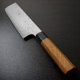 Katayama VG10 Damascus Nakiri Knife 160mm Zelkova
