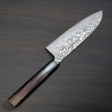 Saji Takeshi SG2 Black Damascus Santoku Knife 180mm Rosewood