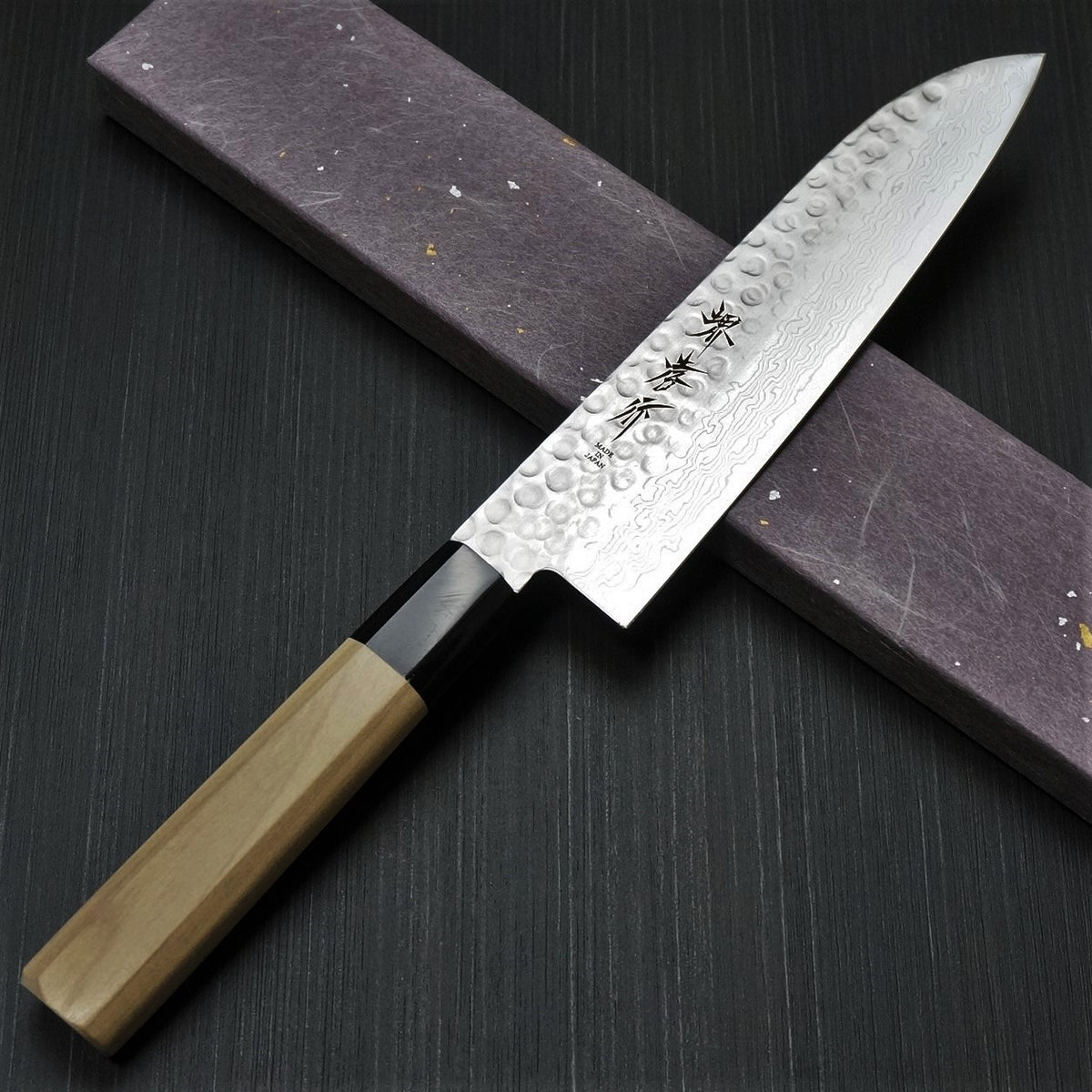 Sakai Takayuki Silver Steel No.3 Damascus Santoku Japanese Knife 180mm