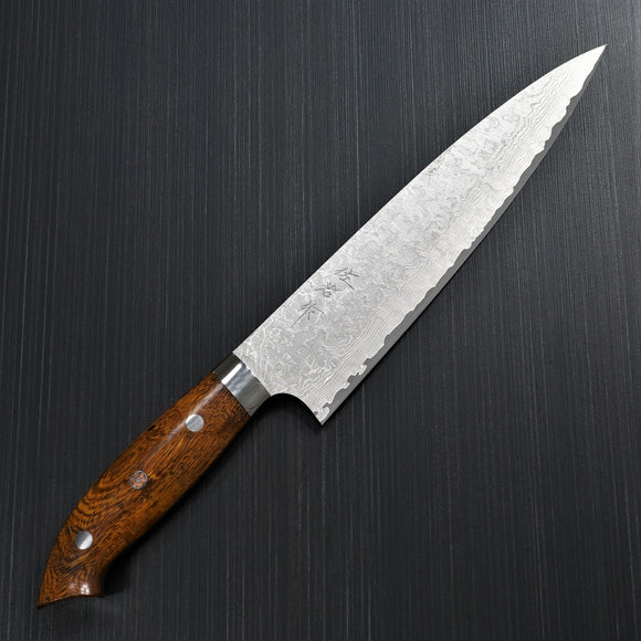 Saji Takeshi SG2 Super Gold 2 Damascus Matte Finish Gyuto Chef's Knife 210mm Ironwood