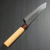 Sakai Takayuki Hammered 33 Layers Damascus VG10 Wa Kengata Santoku Knife 160mm