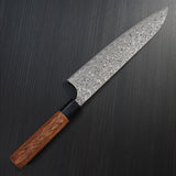 Yoshimi Kato Super Gold 2 SG2 V-shape Black Damascus Gyuto Chef Knife 210mm Honduras Rosewood