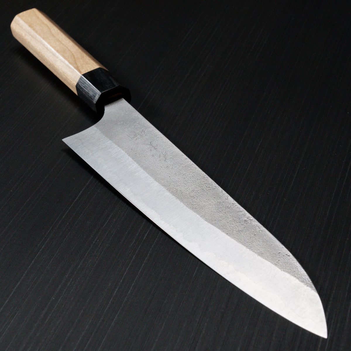 KANEHIRO AOGAMI Super Clad Stainless Nashiji Finish Chef's Knife
