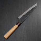 Sakai Takayuki Black Hammered Aogami Super Kengata Gyuto Chef Knife 190mm
