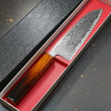 Isshin Damascus AUS10 Santoku Knife 165mm
