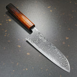 Isshin Damascus AUS10 Santoku Knife 165mm