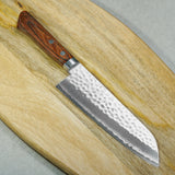 Masutani VG10 Hammered Damascus Santoku Knife 170mm Kokuryu