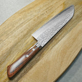 Masutani VG10 Hammered Damascus Santoku Knife 170mm Kokuryu