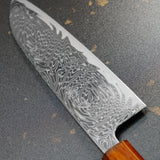 Isshin Damascus AUS10 Santoku Knife 165mm