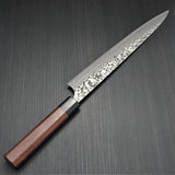 Yoshimi Kato Super Gold 2 SG2 V-shape Black Damascus Sujihiki Knife 270mm Honduras Rosewood