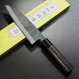 Motokyuichi Aogami Blue Steel Kurouchi Santoku Knife