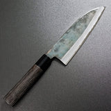 Motokyuichi Aogami Blue Steel Kurouchi Santoku Knife