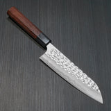 Kato Yoshimi Hammered Super Gold 2 SG2 Santoku Knife Honduras Rosewood