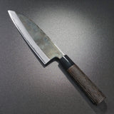 Motokyuichi Aogami Blue Steel Kurouchi Santoku Knife