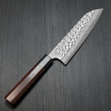 Kato Yoshimi Hammered Super Gold 2 SG2 Santoku Knife Honduras Rosewood
