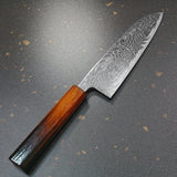 Isshin Damascus AUS10 Santoku Knife 165mm