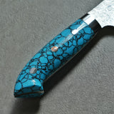 Saji Takeshi SG2 Damascus  Diamond Finish Sujihiki Knife 270mm Blue Turquoise